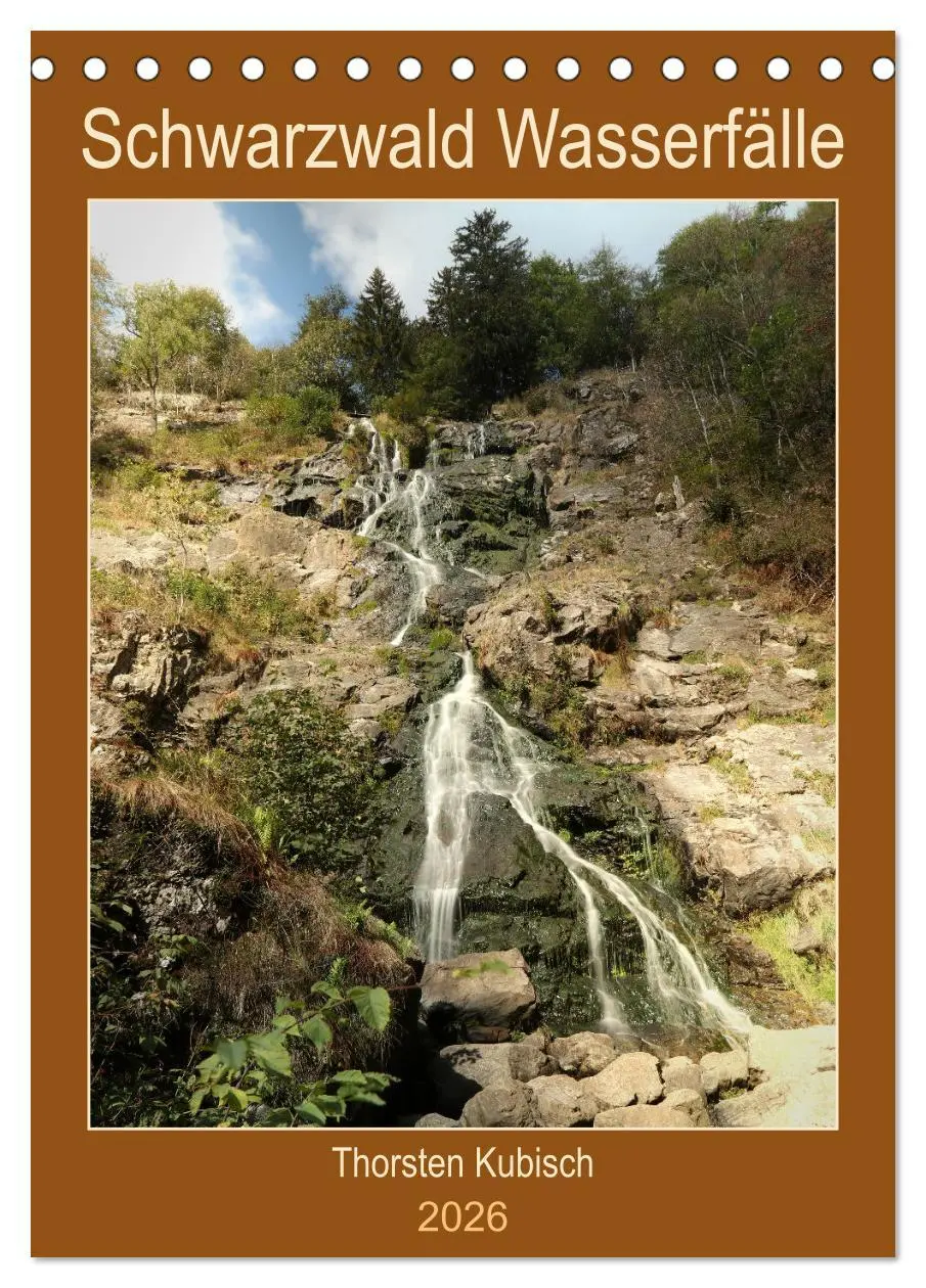 Cover: 9783516360677 | Schwarzwald Wasserfälle (Tischkalender 2026 DIN A5 hoch), CALVENDO...