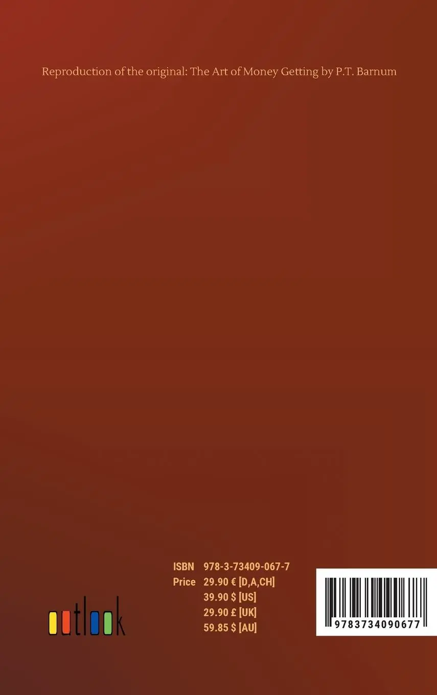 Rückseite: 9783734090677 | The Art of Money Getting | P. T. Barnum | Buch | 44 S. | Englisch