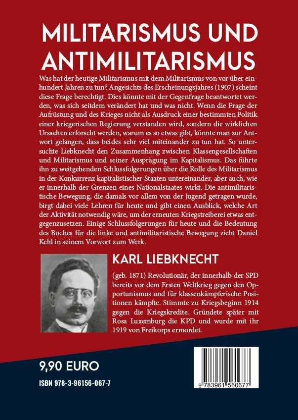 Rückseite: 9783961560677 | Militarismus und Antimilitarismus | Karl Liebknecht | Taschenbuch