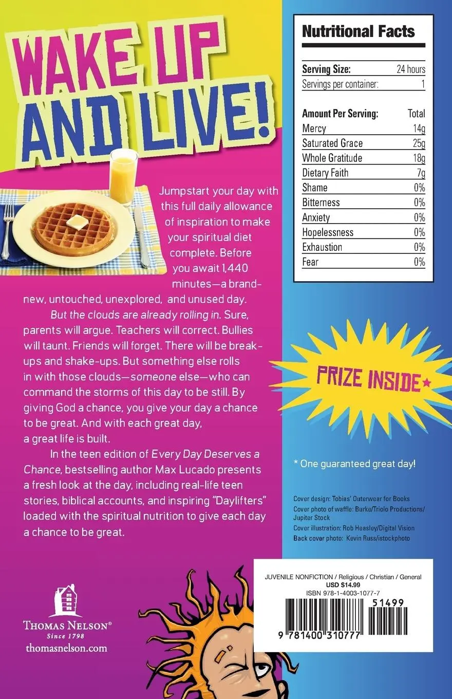 Rückseite: 9781400310777 | A Every Day Deserves a Chance - Teen Edition | Max Lucado | Buch