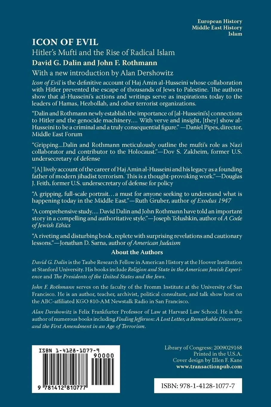 Rückseite: 9781412810777 | Icon of Evil | Hitler's Mufti and the Rise of Radical Islam | Dalin