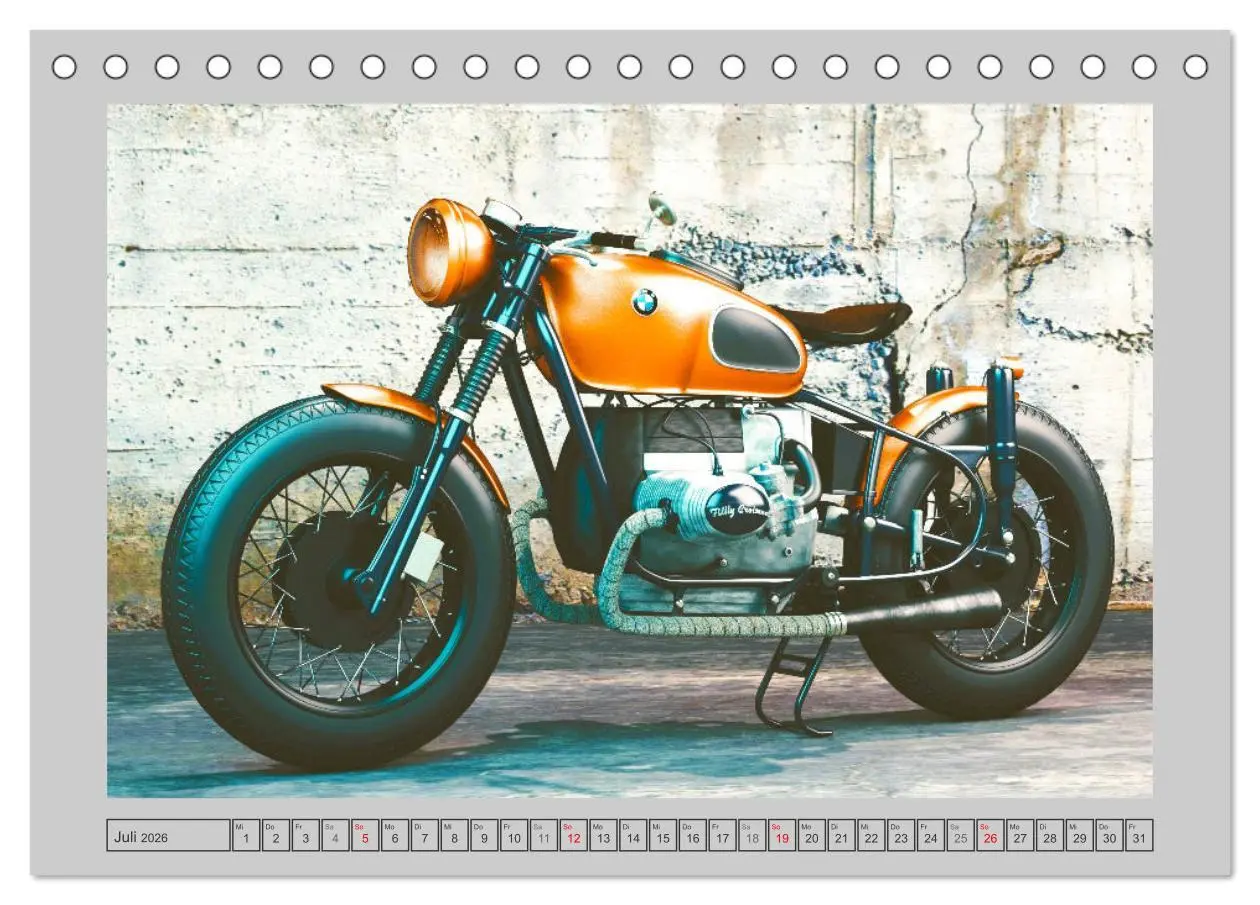 Bild: 9783457570777 | Vintage Bikes. Traumhafte Motorrad-Oldies (Tischkalender 2026 DIN...