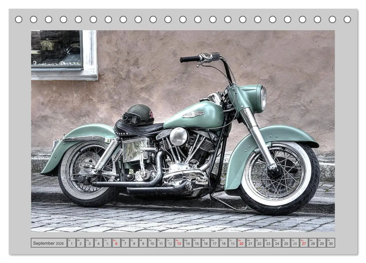 Bild: 9783457570777 | Vintage Bikes. Traumhafte Motorrad-Oldies (Tischkalender 2026 DIN...