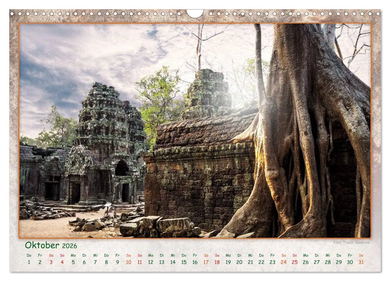 Bild: 9783457950777 | Kambodscha, Angkor Thom, Angkor Wat und Bayon (Wandkalender 2026...
