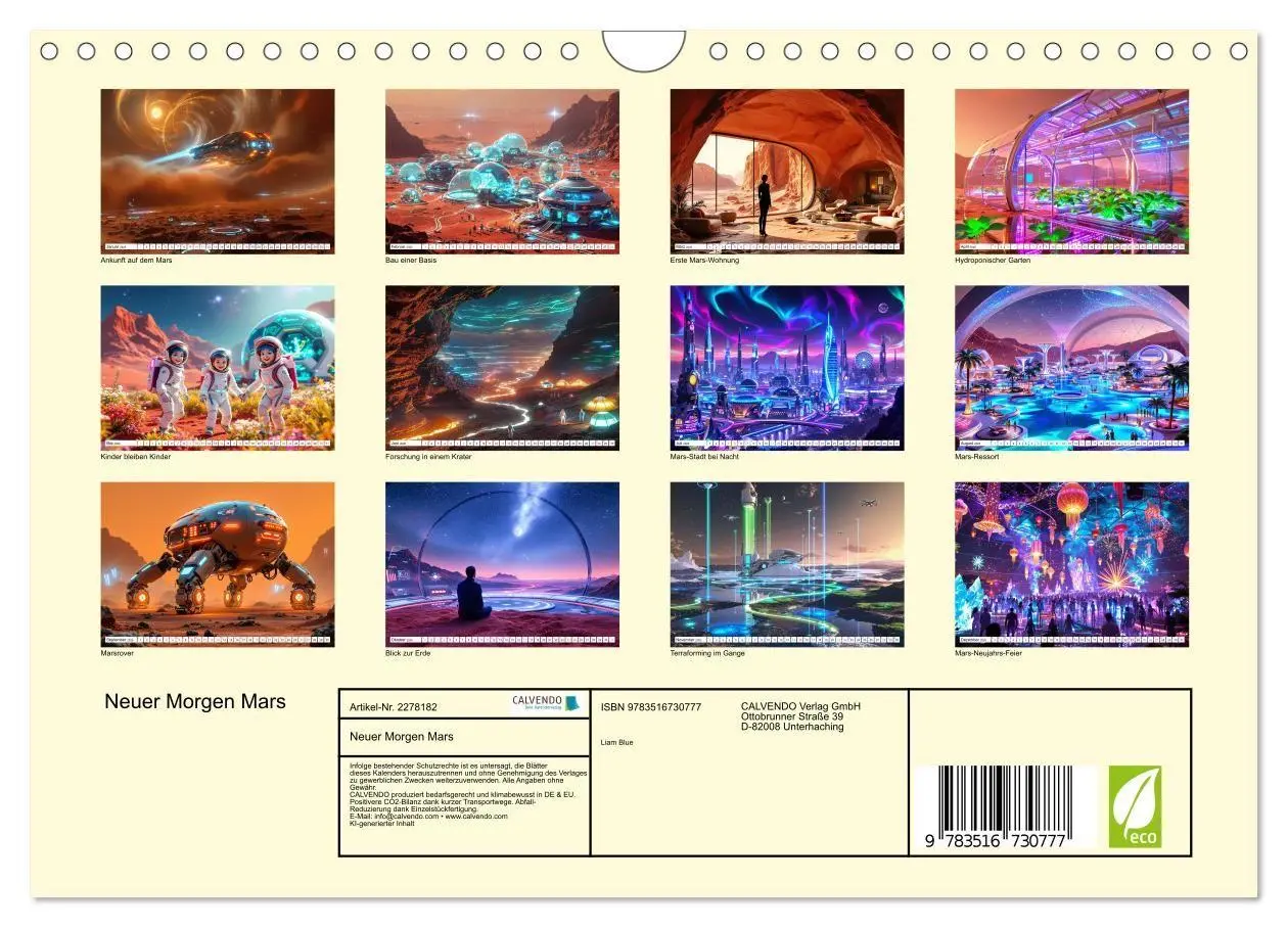 Bild: 9783516730777 | Neuer Morgen Mars (Wandkalender 2026 DIN A4 quer), CALVENDO...