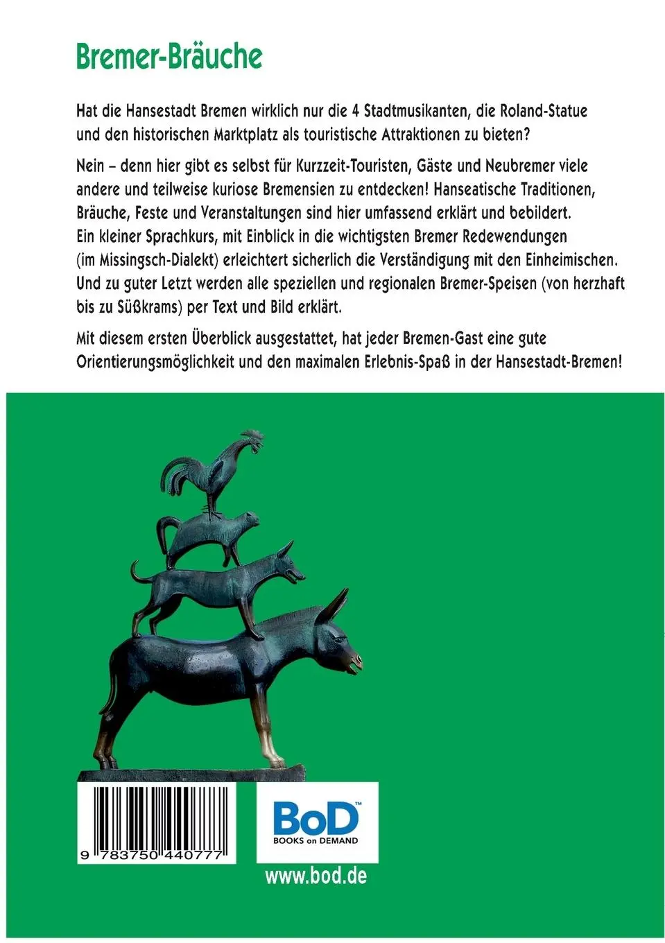 Rückseite: 9783750440777 | Bremer-Bräuche | Traditionen - Sprache - Speisen | Roland W. Schulze