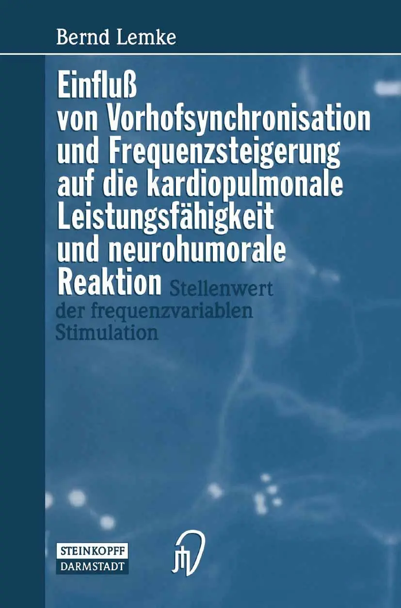 Cover: 9783798510777 | Einfluß von Vorhofsynchronisation und Frequenzsteigerung auf die...