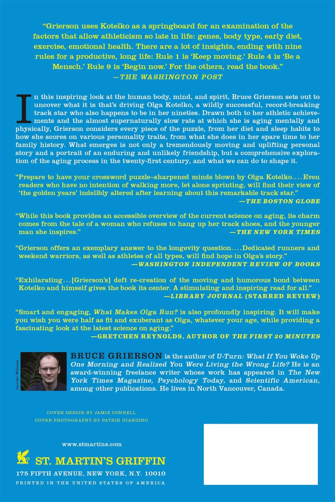 Rückseite: 9781250060877 | What Makes Olga Run? | Bruce Grierson | Taschenbuch | Englisch | 2015