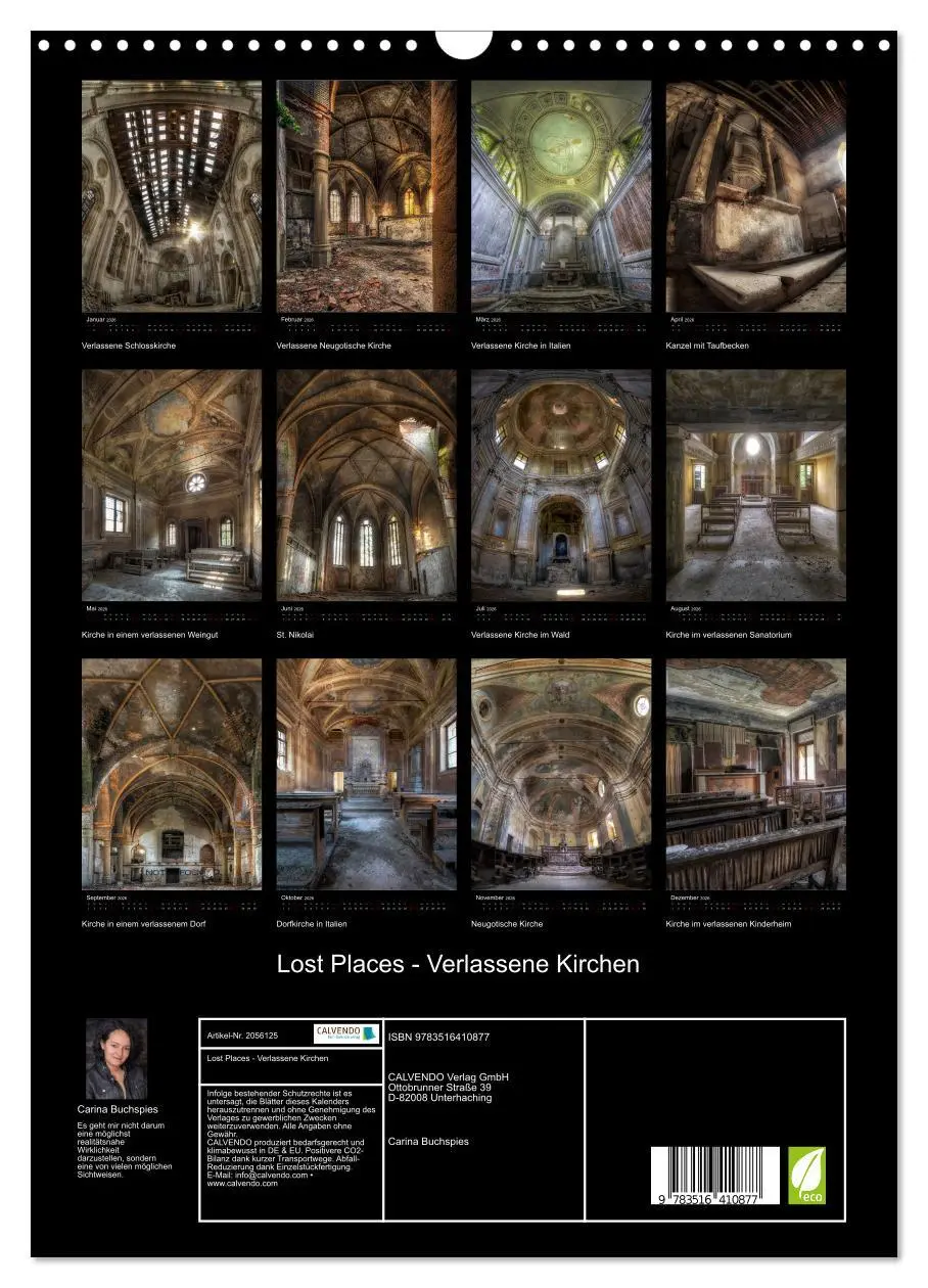 Bild: 9783516410877 | Lost Places - Verlassene Kirchen (Wandkalender 2026 DIN A3 hoch),...