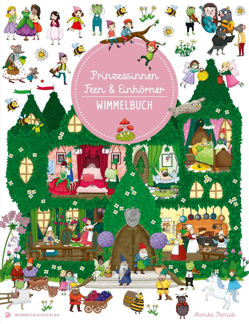 Cover: 9783985850877 | Prinzessinnen, Feen &amp; Einhörner Wimmelbuch Pocket | Monika Parciak