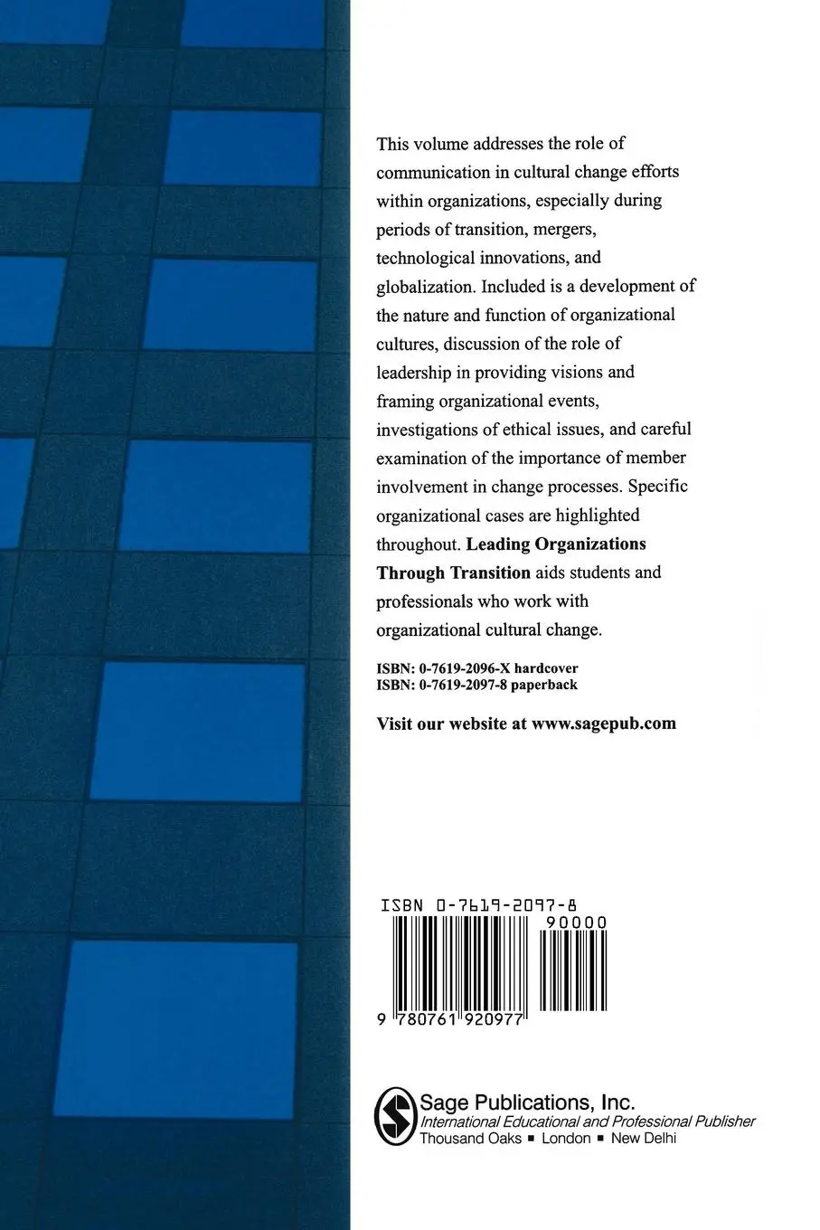 Rückseite: 9780761920977 | Leading Organizations Through Transition | Stanley A. Deetz (u. a.)