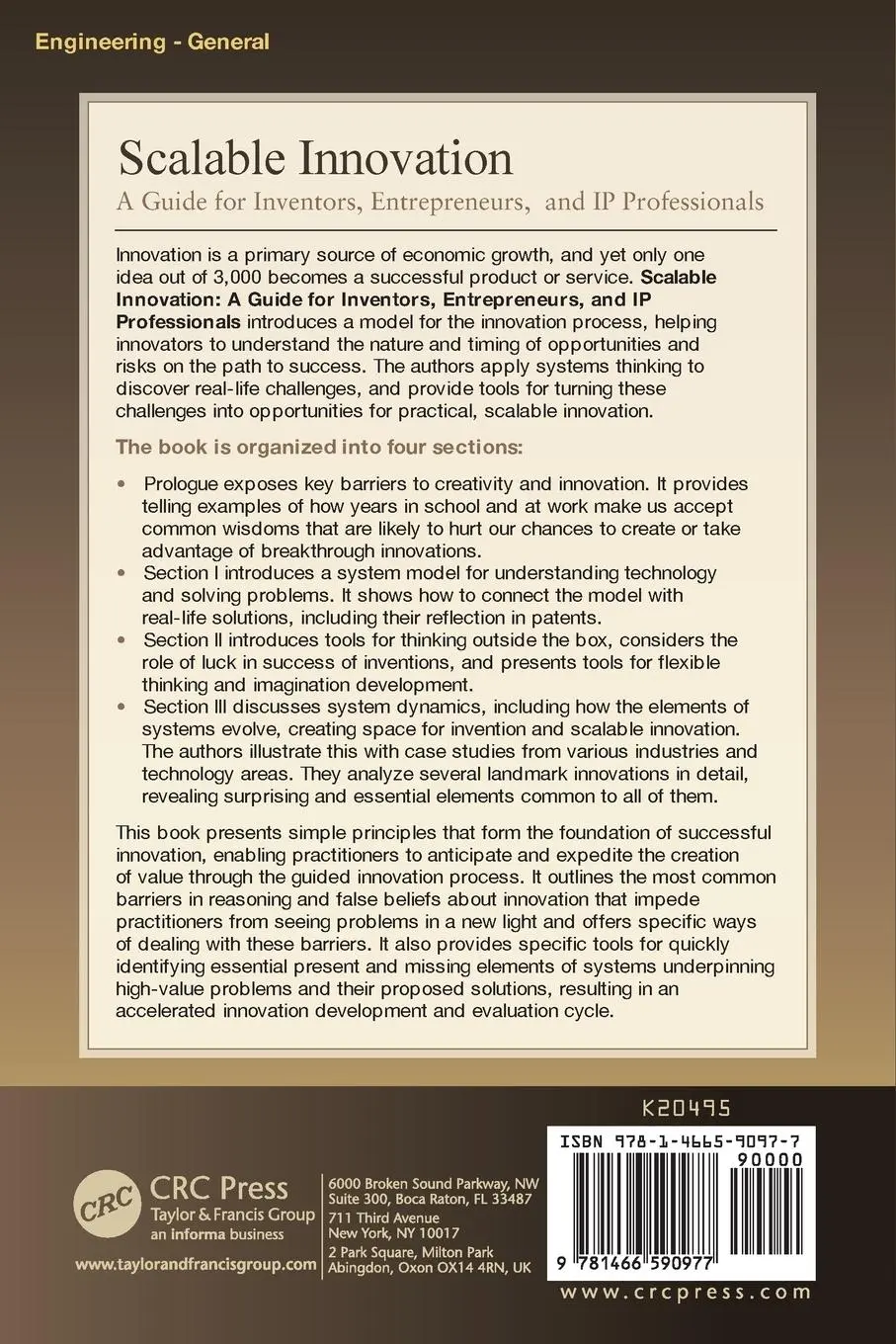 Rückseite: 9781466590977 | Scalable Innovation | Eugene Shteyn (u. a.) | Taschenbuch | Englisch