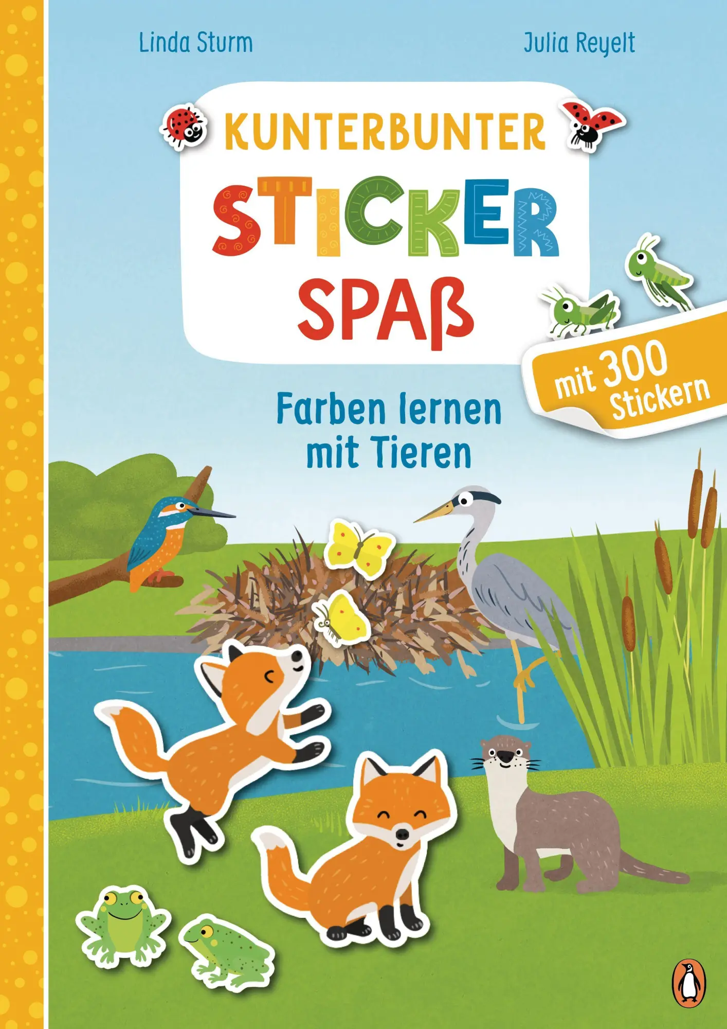 Cover: 9783328300977 | Kunterbunter Stickerspaß - Farben lernen mit Tieren | Linda Sturm