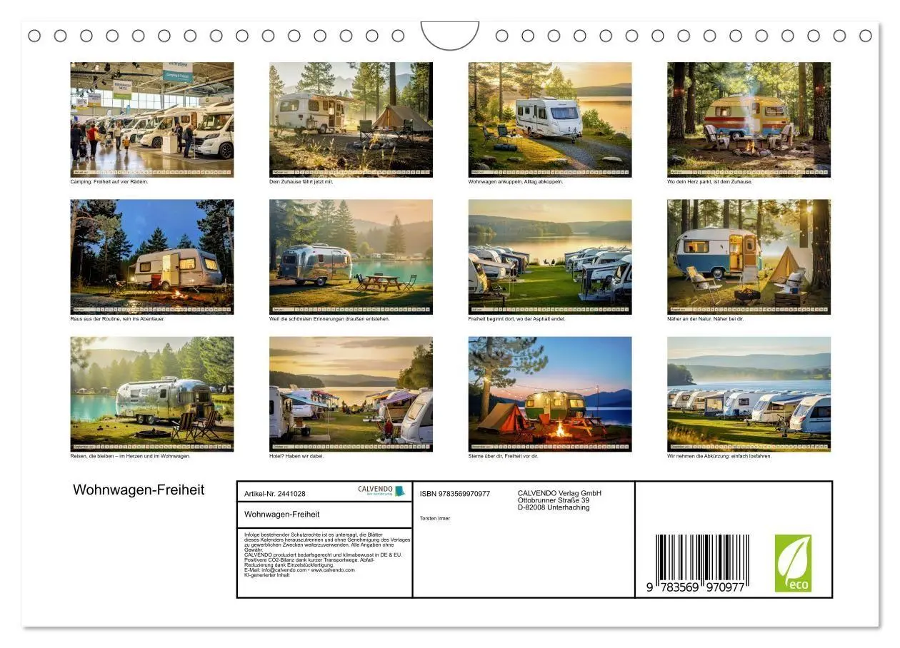 Bild: 9783569970977 | Wohnwagen-Freiheit (Wandkalender 2027 DIN A4 quer), CALVENDO...