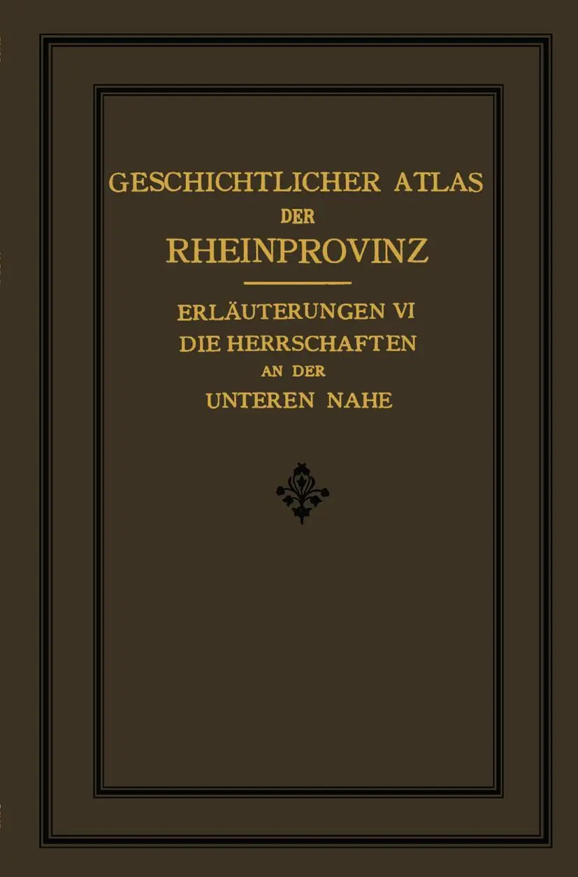 Cover: 9783662240977 | Die Herrschaften des Unteren Nahegebietes | Wilhelm Fabricius | Buch