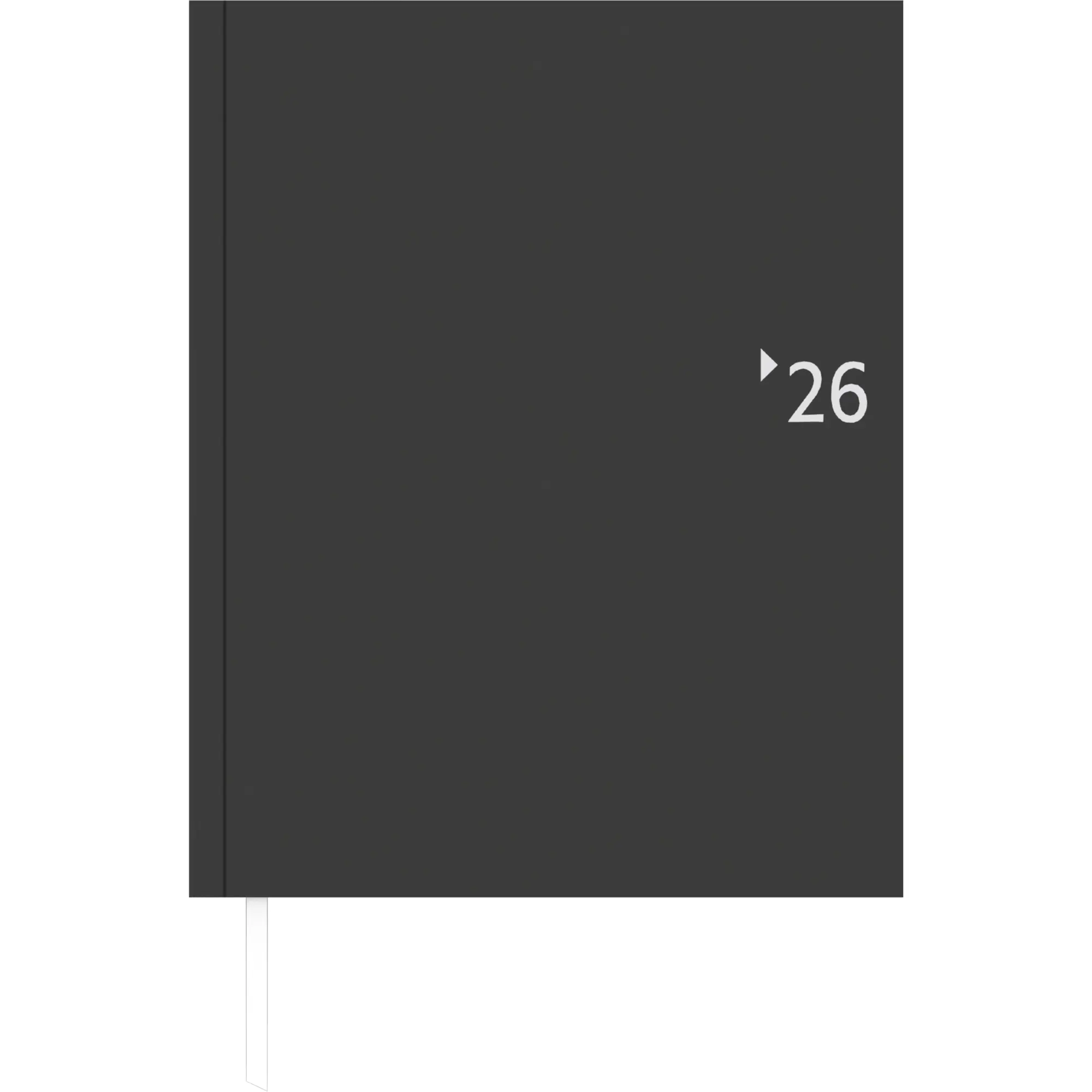 Cover: 4069095001077 | Wochenbuch anthrazit 2026 - Bürokalender 21x26,5 cm - 1 Woche auf 2...