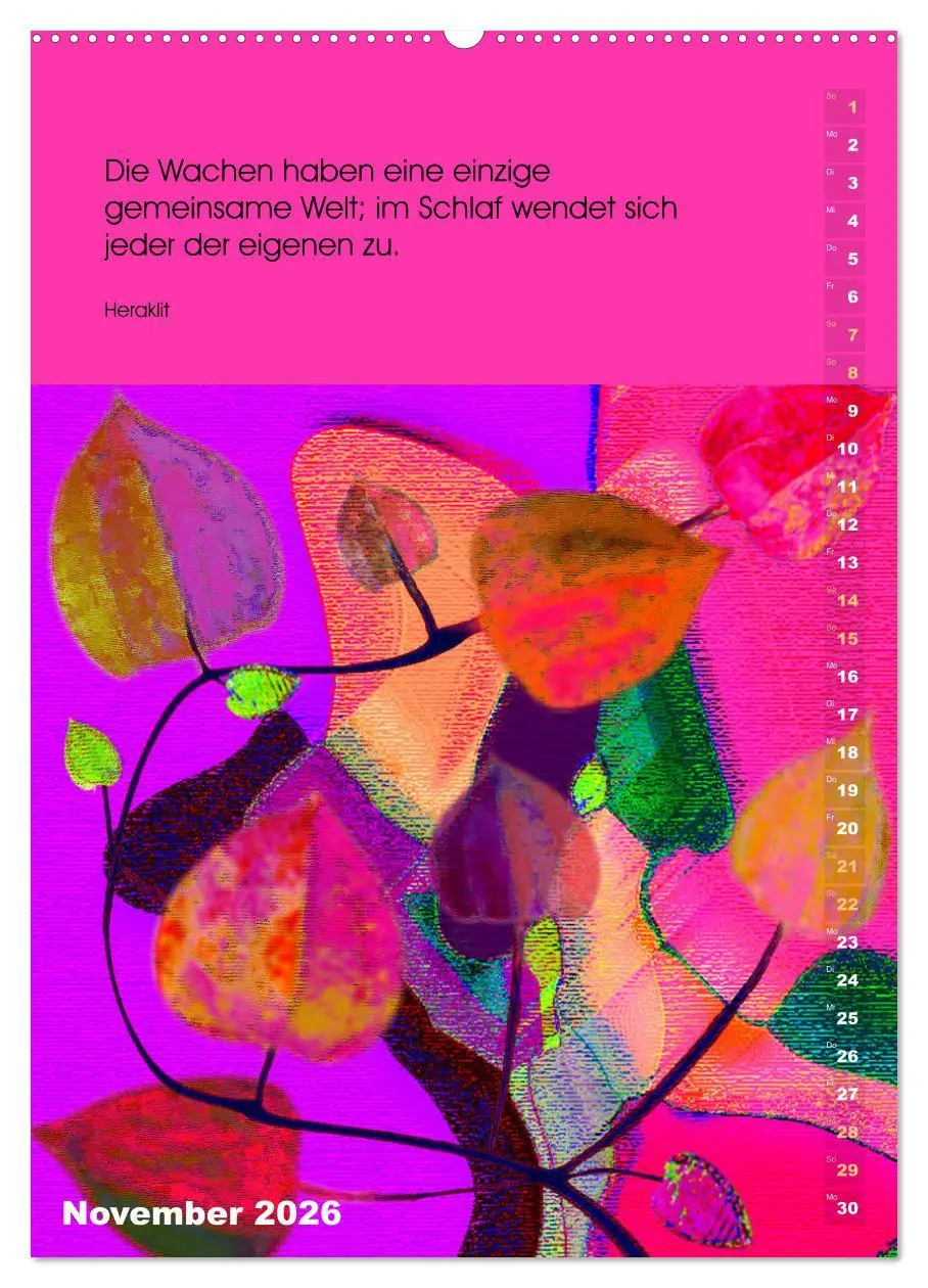 Bild: 9783516391077 | Philosophische Inspirationen Wandkalender 2026 (hochwertiger...