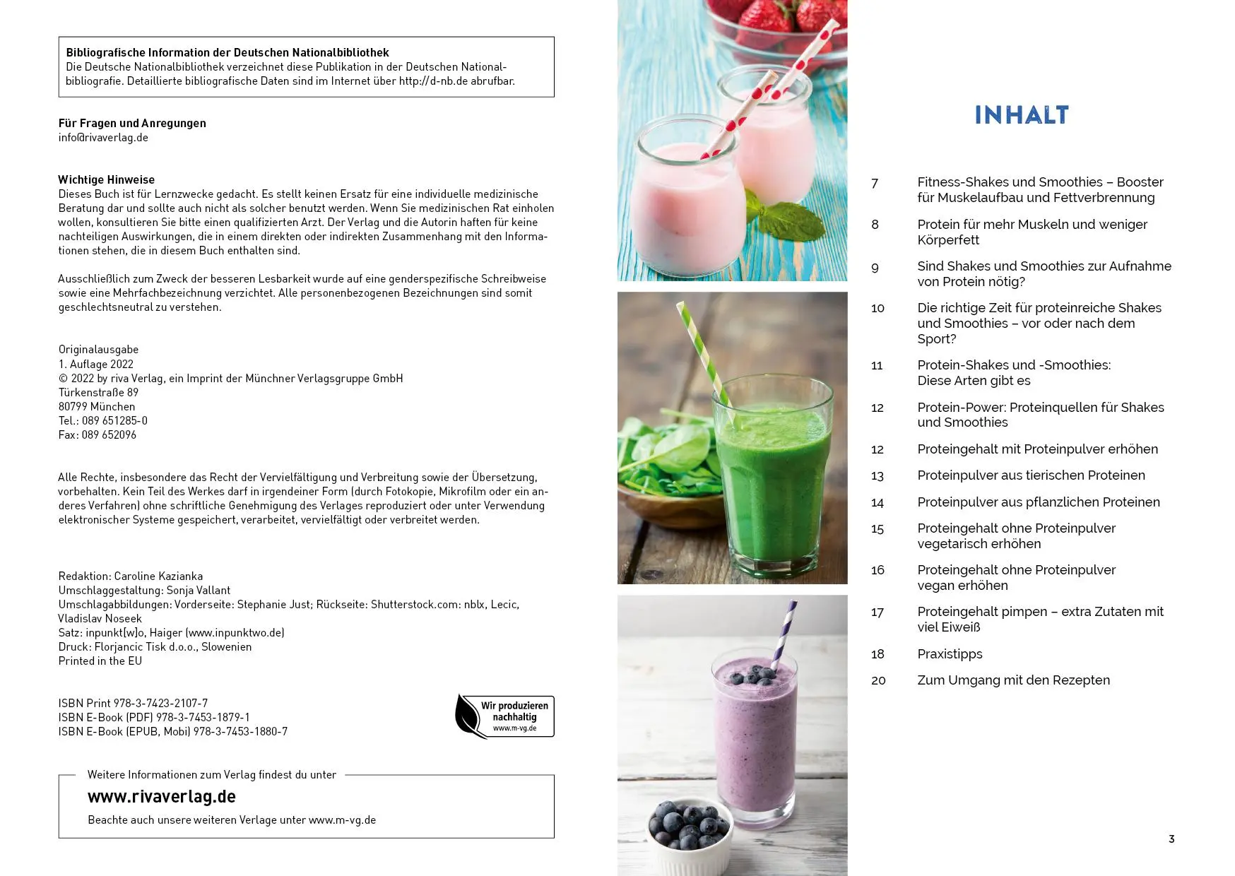 Bild: 9783742321077 | Fitness-Shakes und -Smoothies | Veronika Pichl | Taschenbuch | 96 S.