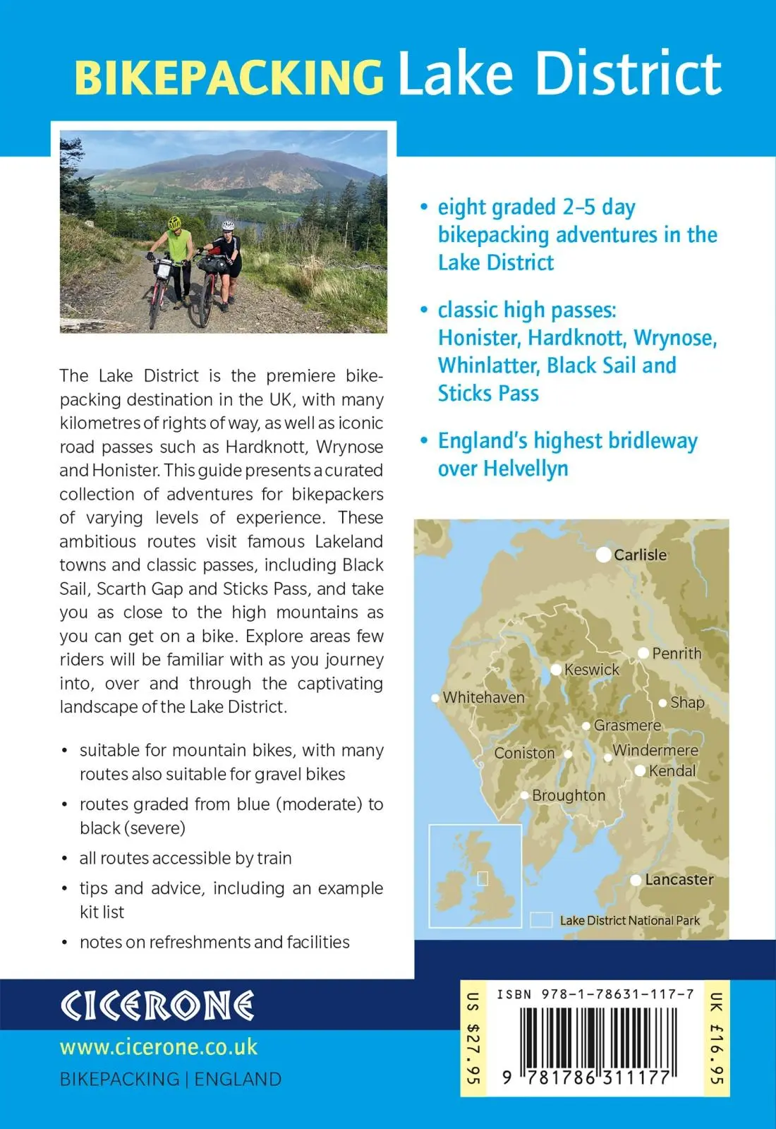Rückseite: 9781786311177 | Bikepacking in the Lake District | Edward Hunton | Taschenbuch | 2023