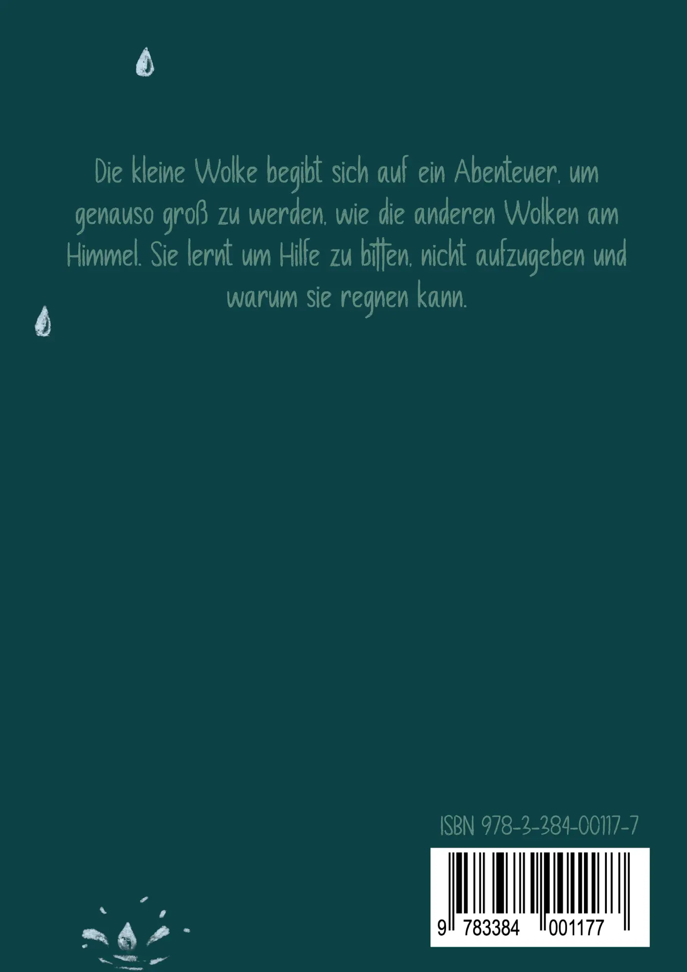 Rückseite: 9783384001177 | Die kleine Wolke und der Regen | Nicki Glover | Taschenbuch | 36 S.