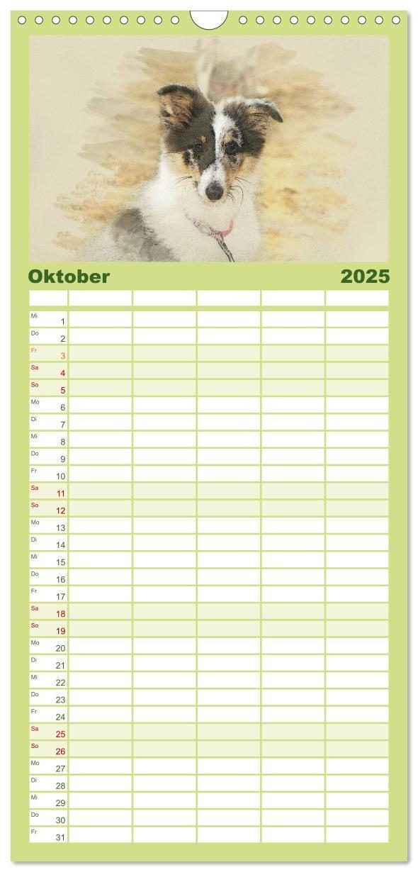Bild: 9783457121177 | Familienplaner 2025 - Hundewelpen 2025 mit 5 Spalten (Wandkalender,...