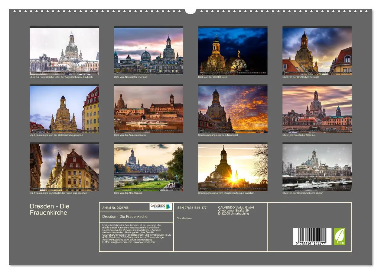 Bild: 9783516141177 | Dresden - Die Frauenkirche (hochwertiger Premium Wandkalender 2026...