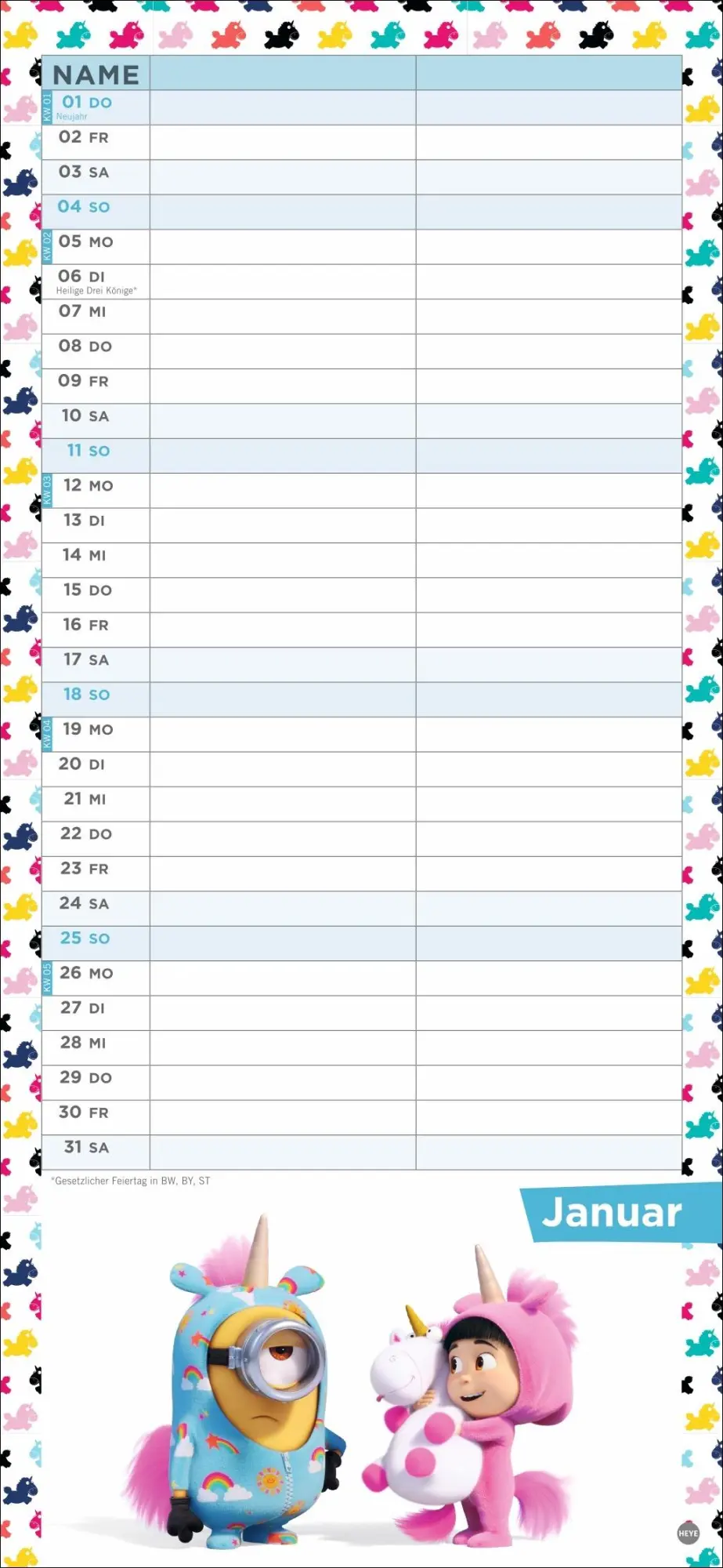 Bild: 9783756411177 | Minions Planer für zwei 2026 | Kalender | Spiralbindung | 14 S. | 2026