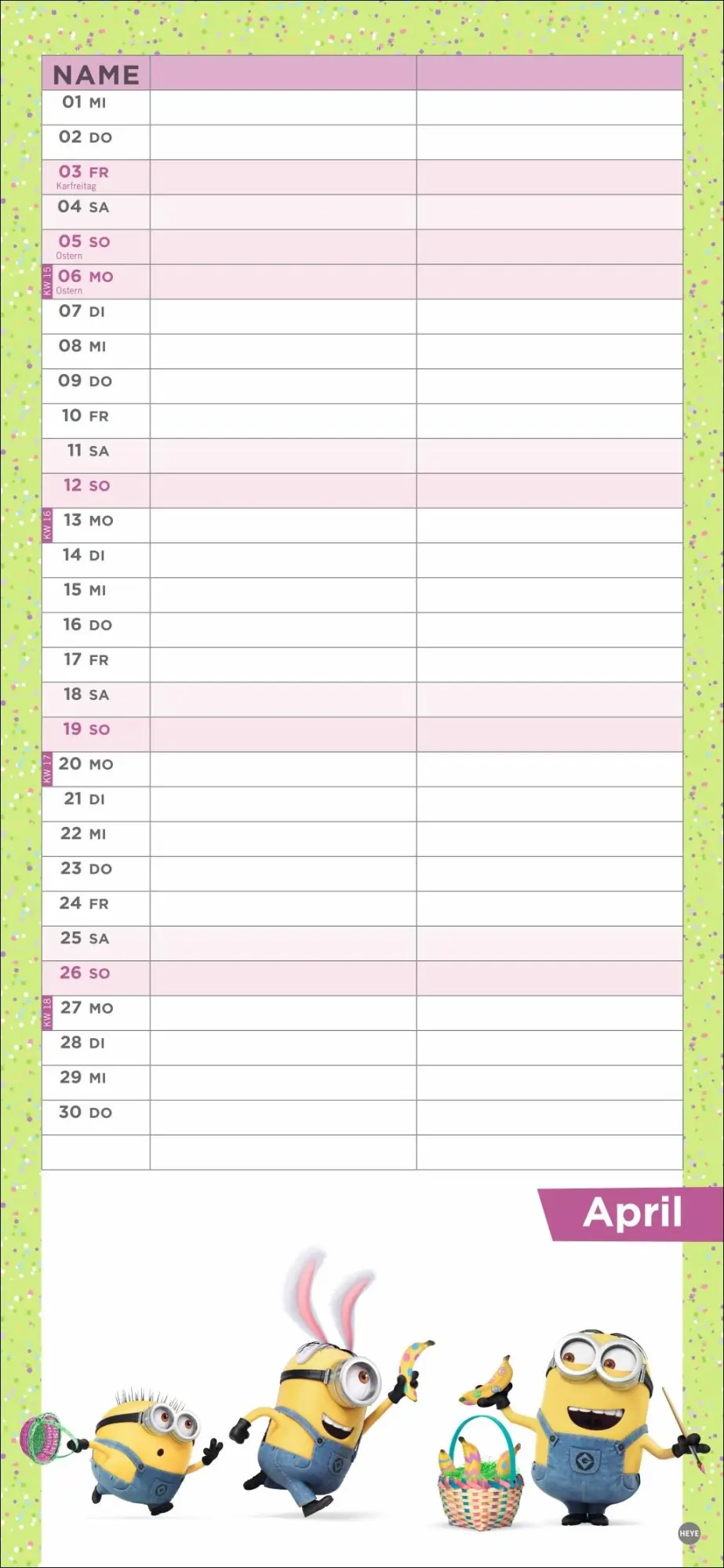 Bild: 9783756411177 | Minions Planer für zwei 2026 | Kalender | Spiralbindung | 14 S. | 2026