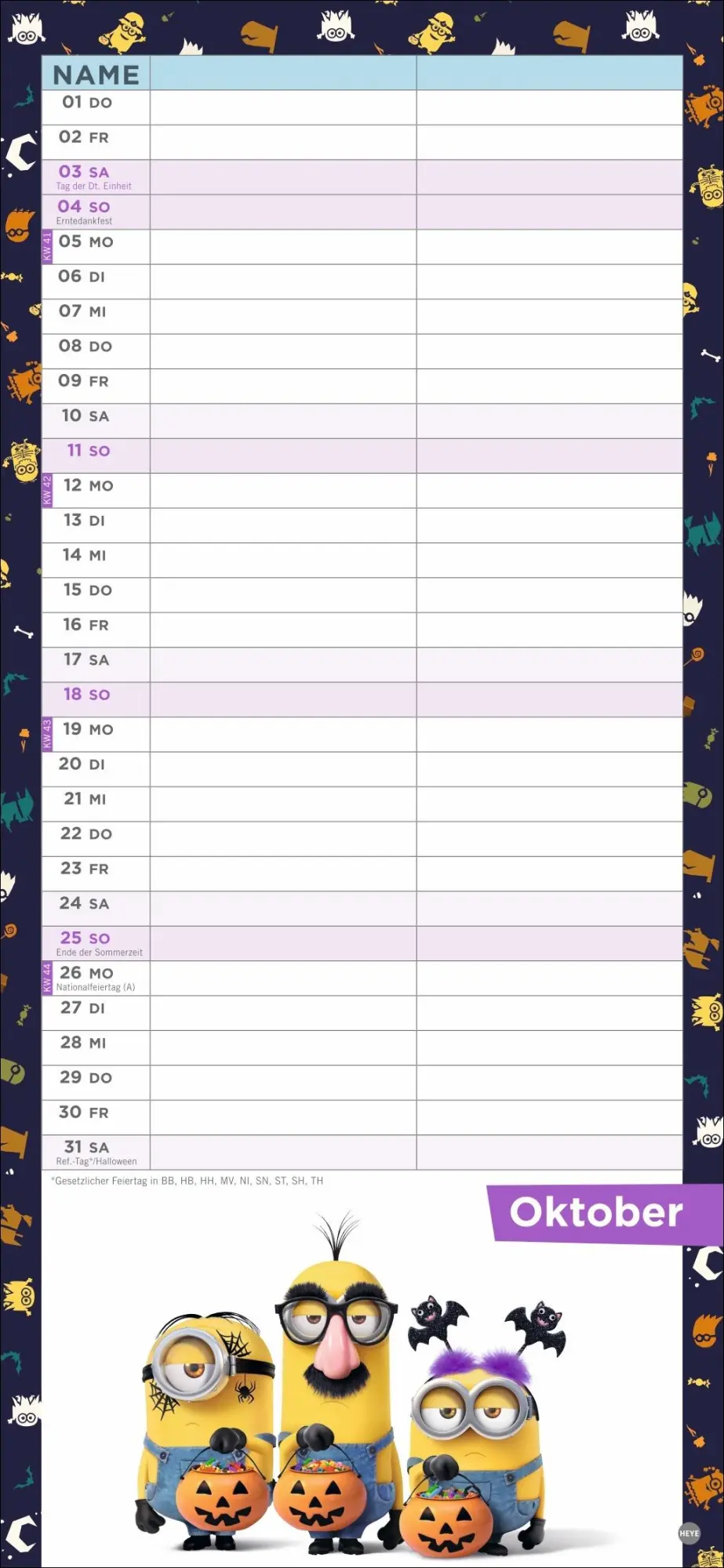Bild: 9783756411177 | Minions Planer für zwei 2026 | Kalender | Spiralbindung | 14 S. | 2026