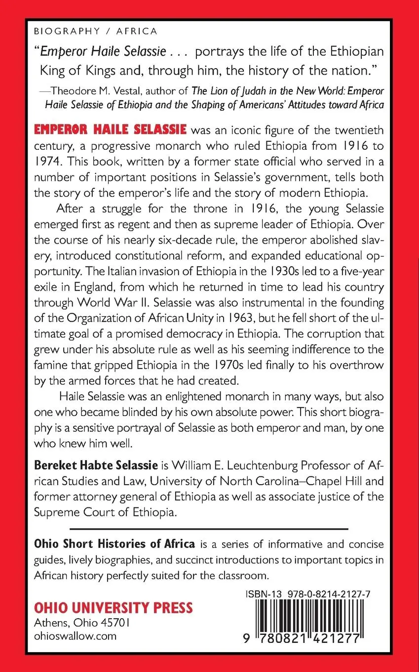 Rückseite: 9780821421277 | Emperor Haile Selassie | Bereket Habte Selassie | Taschenbuch | 2014