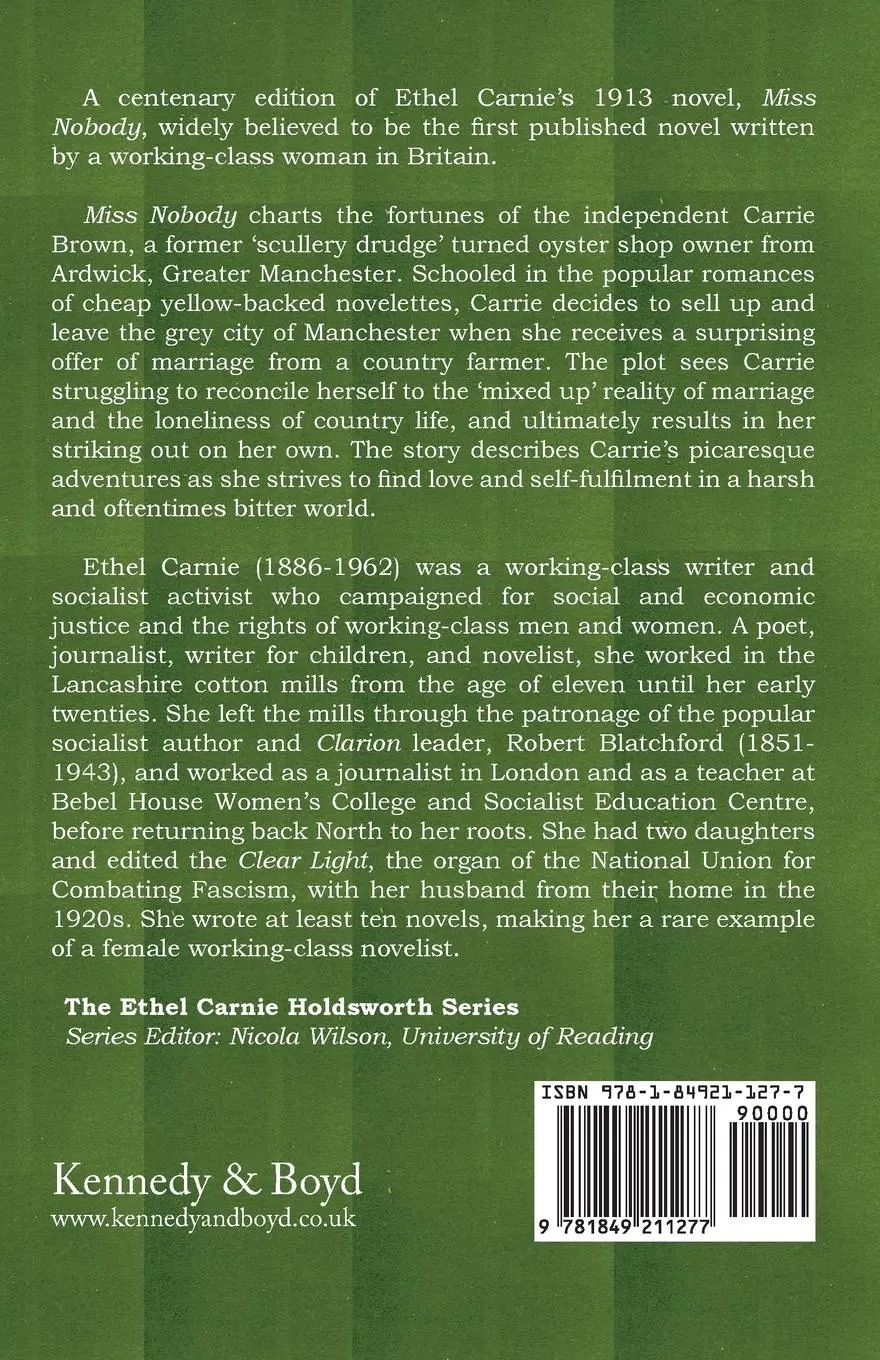 Rückseite: 9781849211277 | Miss Nobody | Ethel Carnie | Taschenbuch | Kartoniert / Broschiert