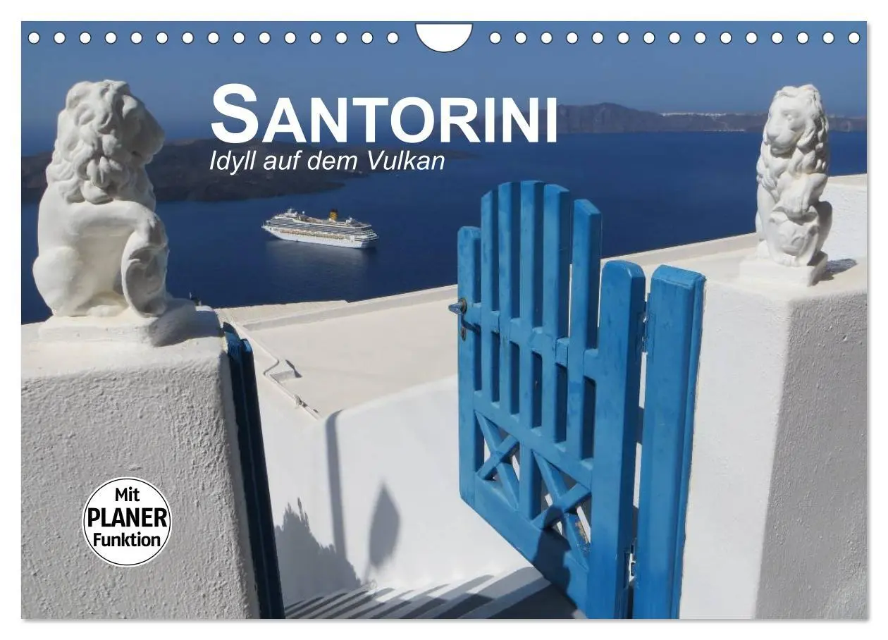 Cover: 9783457971277 | SANTORINI - Idyll auf dem Vulkan (Wandkalender 2026 DIN A4 quer),...