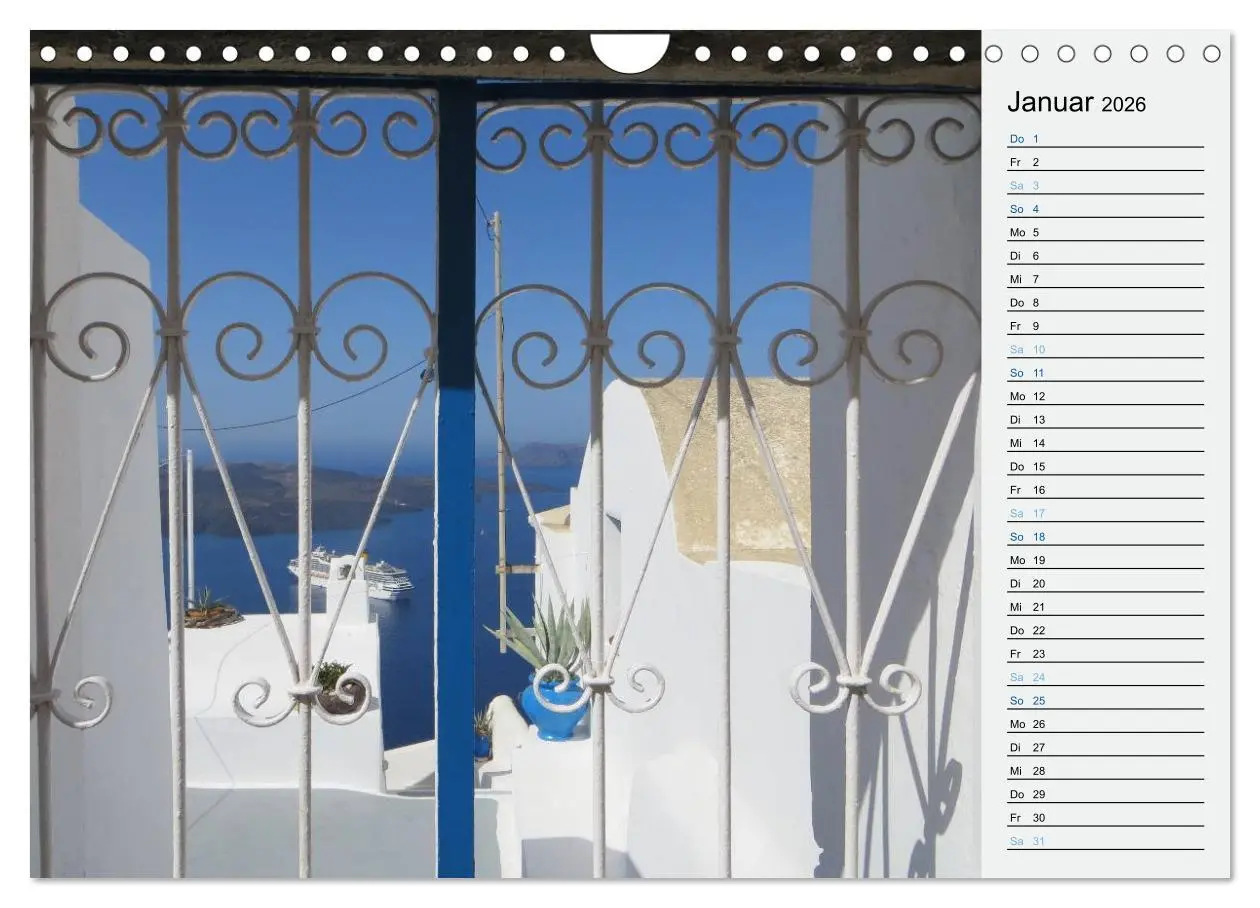 Bild: 9783457971277 | SANTORINI - Idyll auf dem Vulkan (Wandkalender 2026 DIN A4 quer),...