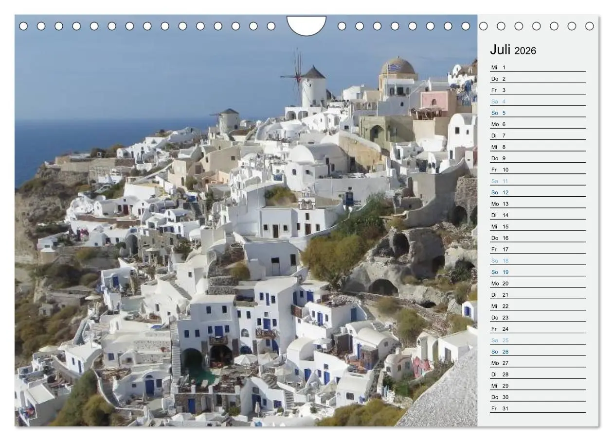 Bild: 9783457971277 | SANTORINI - Idyll auf dem Vulkan (Wandkalender 2026 DIN A4 quer),...