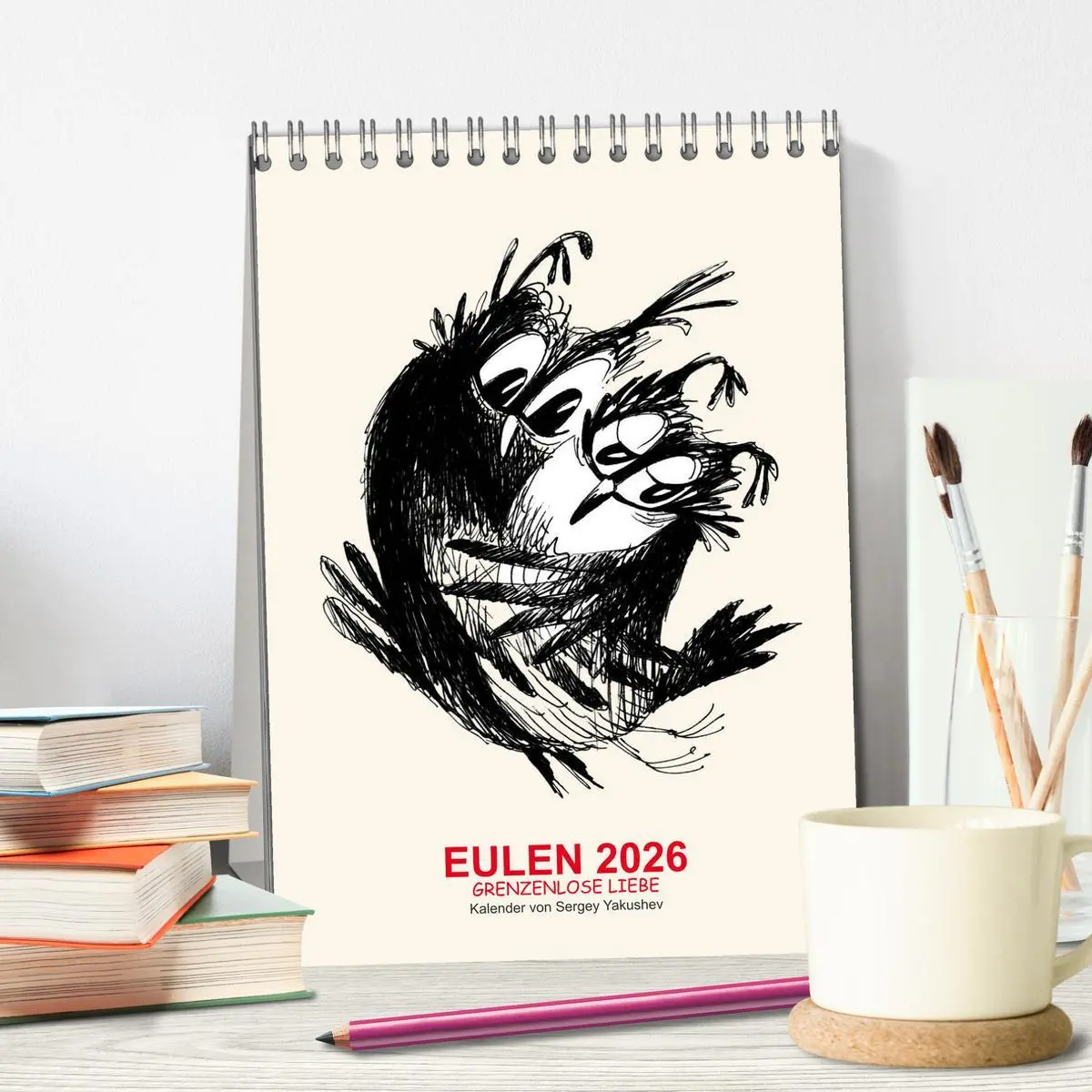 Bild: 9783516371277 | EULEN 2026 GRENZENLOSE LIEBE (Tischkalender 2026 DIN A5 hoch),...