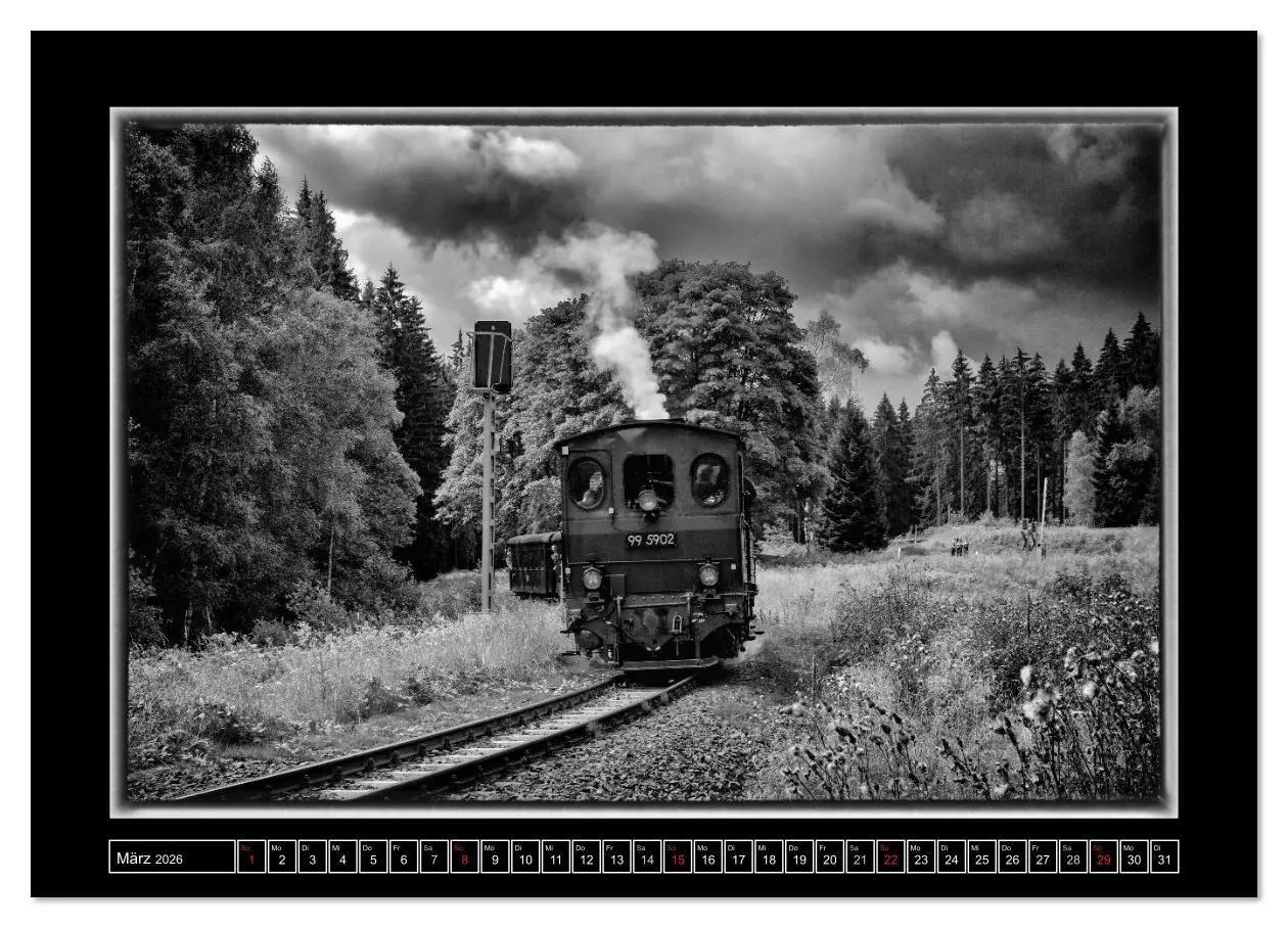 Bild: 9783516121377 | Nostalgie Dampf (Wandkalender 2026 DIN A4 quer), CALVENDO...