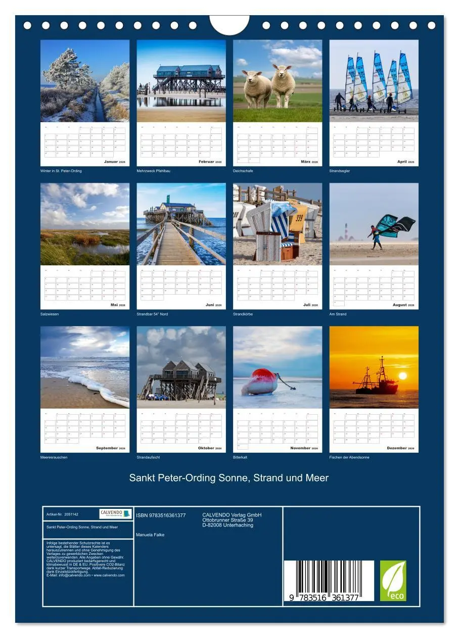 Bild: 9783516361377 | Sankt Peter-Ording Sonne, Strand und Meer (Wandkalender 2026 DIN A4...