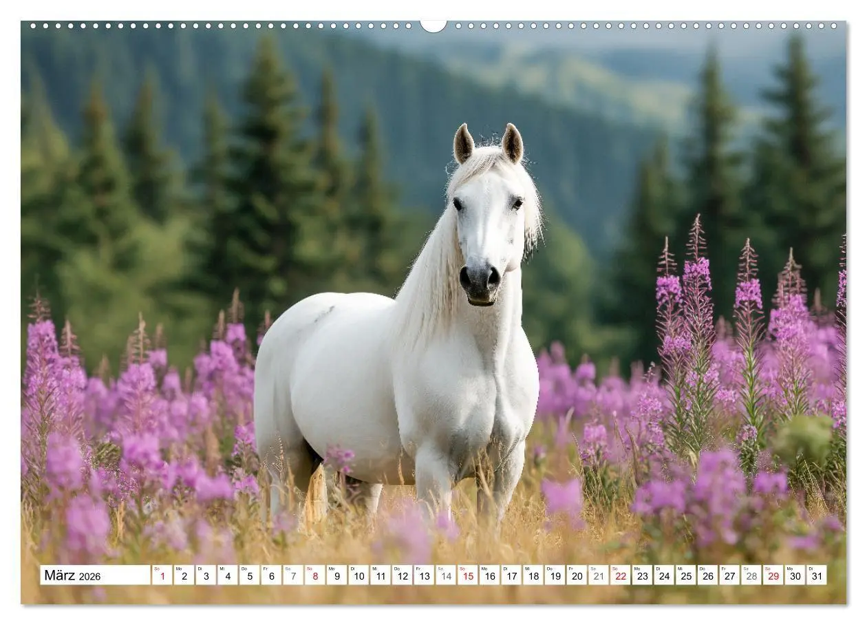 Bild: 9783516671377 | Pferde in freier Natur (Wandkalender 2026 DIN A2 quer), CALVENDO...