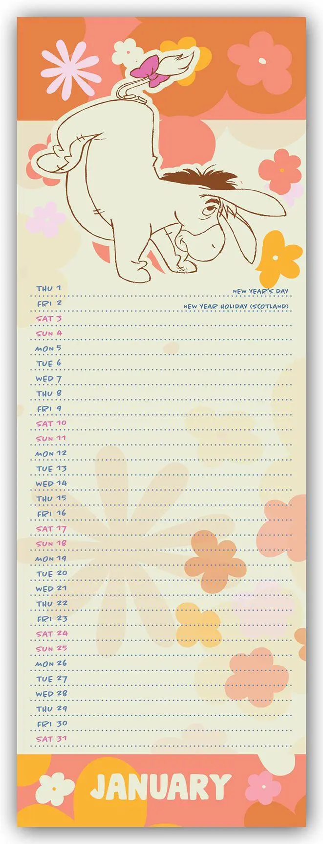 Bild: 9783803531377 | Disney Eeyore - Eeyore 2026 - Slimline-Kalender | Danilo | Kalender