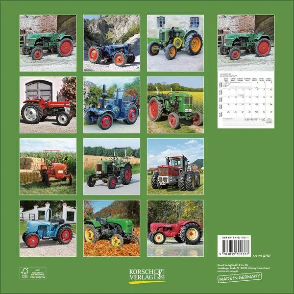 Bild: 9783819301377 | Traktoren 2027 | Verlag Korsch | Kalender | 13 S. | Deutsch | 2027