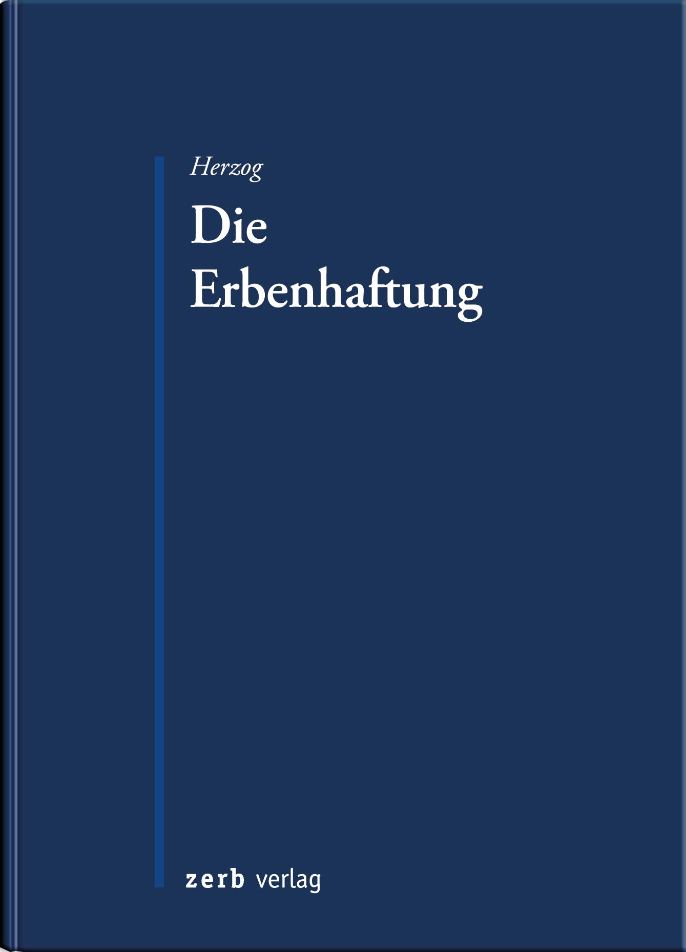 Cover: 9783956611377 | Die Erbenhaftung | Stephanie Herzog | Taschenbuch | 264 S. | Deutsch
