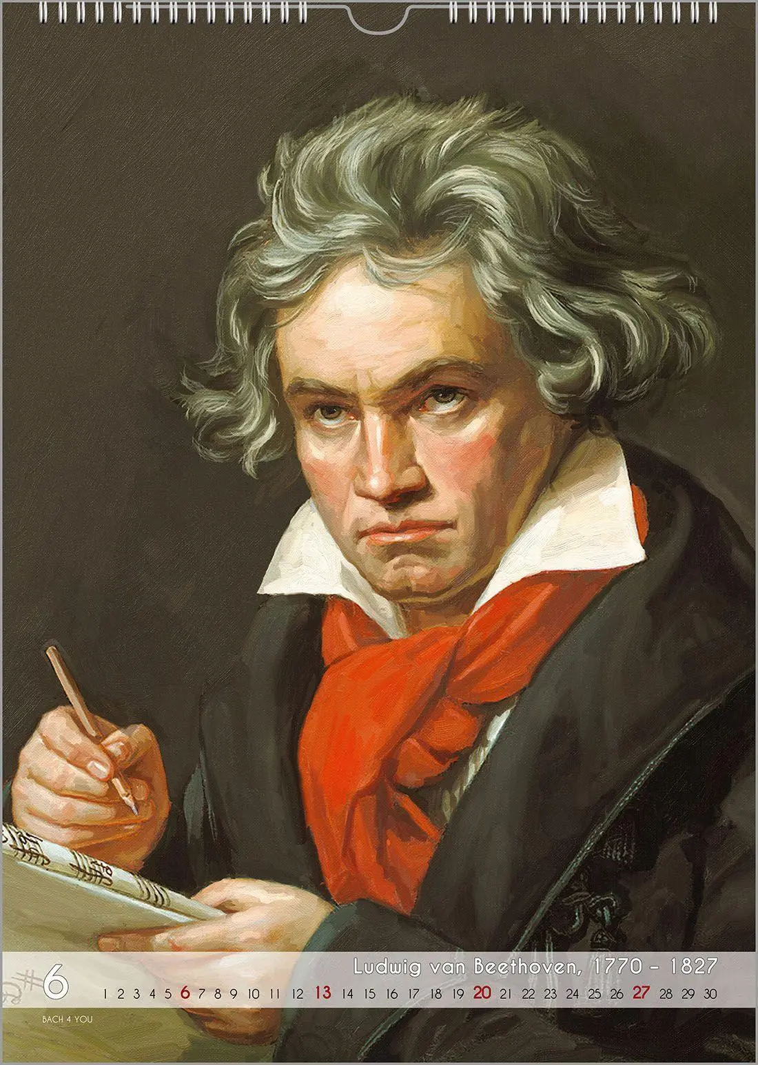 Bild: 9783969031377 | Komponisten-Kalender, ein Musik-Kalender 2027, DIN A4 | Peter Bach Jr.
