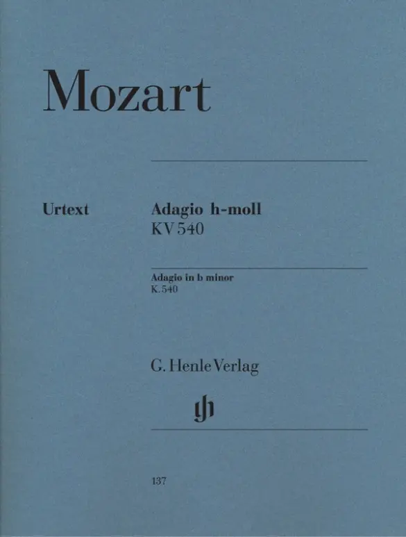 Cover: 9790201801377 | Adagio In B Minor KV 540 | Adagio in b minor K. 540 | Taschenbuch