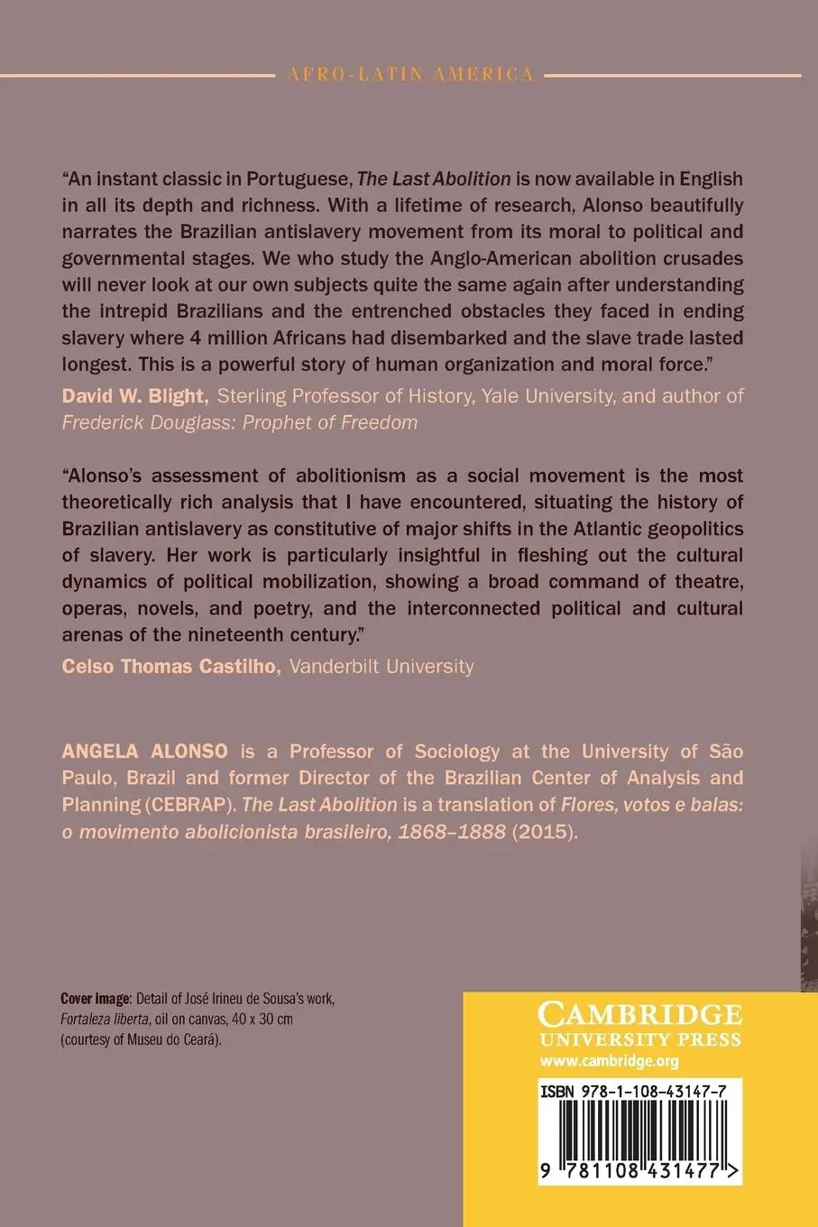 Rückseite: 9781108431477 | The Last Abolition | Angela Alonso | Taschenbuch | Englisch | 2021
