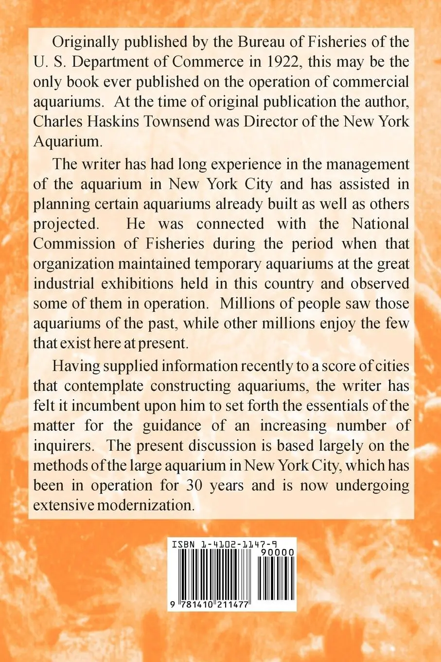 Rückseite: 9781410211477 | The Public Aquarium | Its Construction, Equipment, and Management