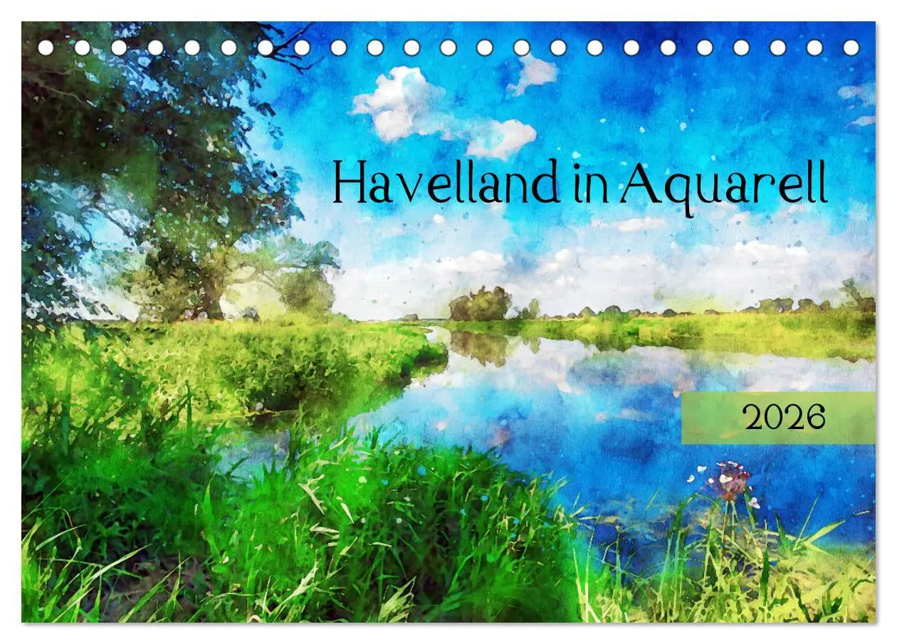 Cover: 9783457711477 | Havelland in Aquarell (Tischkalender 2026 DIN A5 quer), CALVENDO...