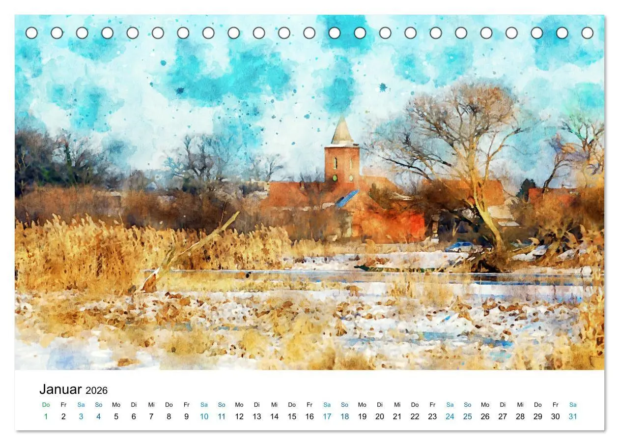 Bild: 9783457711477 | Havelland in Aquarell (Tischkalender 2026 DIN A5 quer), CALVENDO...