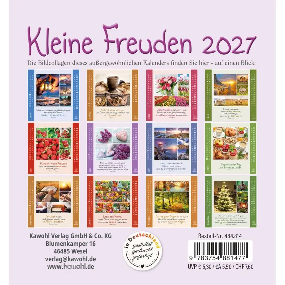 Bild: 9783754881477 | Kleine Freuden 2027 | Aufstell-Kalender mit Bildcollagen | Kalender
