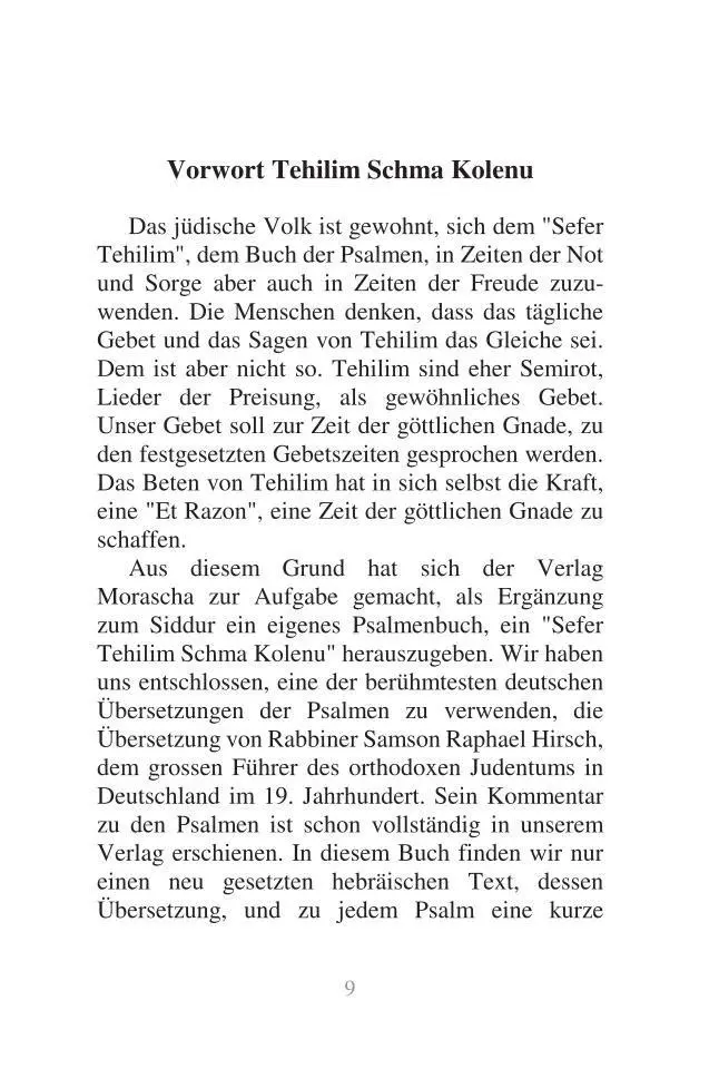 Bild: 9783907401477 | Tehillim Schma Kolenu | Samson Raphael Hirsch | Buch | Deutsch | 2026