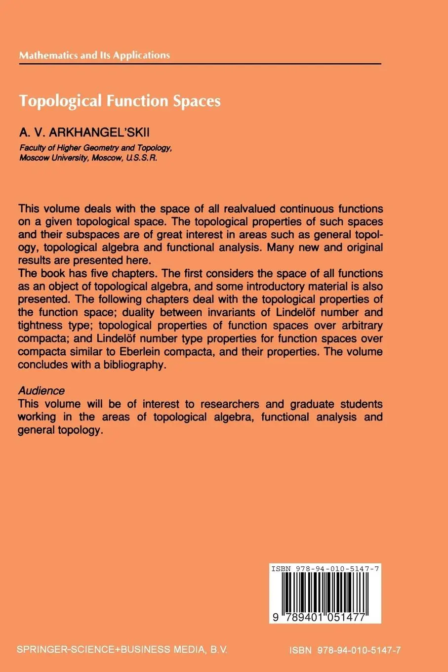 Rückseite: 9789401051477 | Topological Function Spaces | A. V. Arkhangel'skii | Taschenbuch | ix